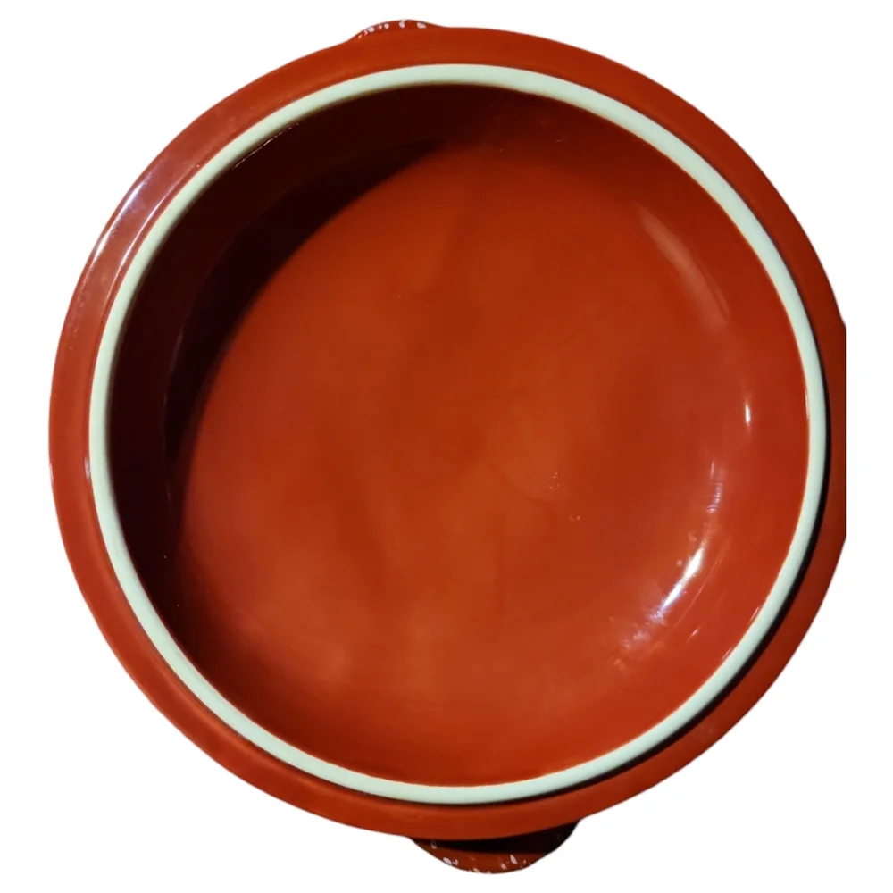 VTG LTD Commodities Stoneware Red Speckled Casserole Dutch Oven Dish Bowl/Lidded